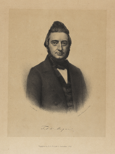 31973 Portret van F.A.W. Miquel, geboren 1811, hoogleraar in de wis- en natuurkunde aan de Utrechtse hogeschool ...